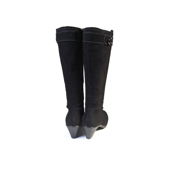 La Canadienne Boots Domenic Women's Heeled Black Suede Boots SZ 7.5 - Picture 5 of 9